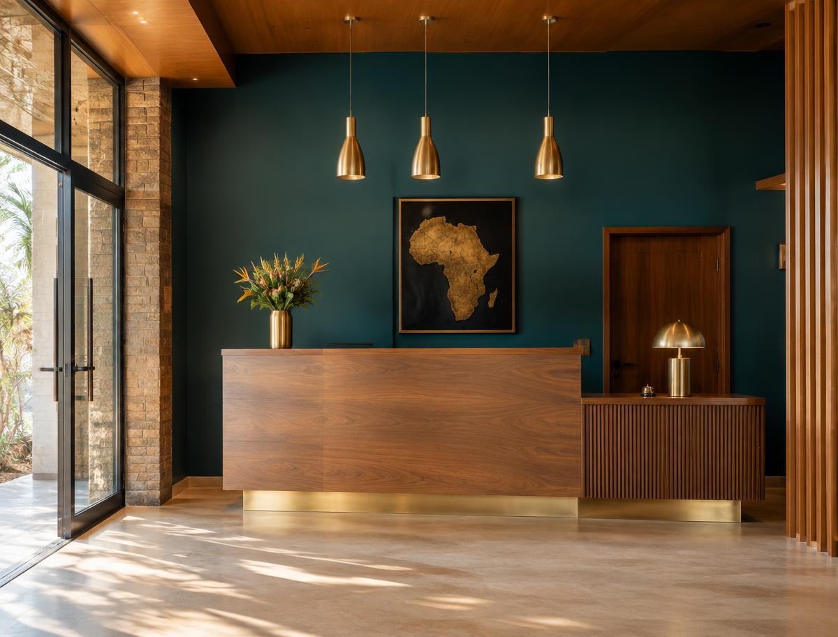 Réception d’un boutique-hôtel contemporain